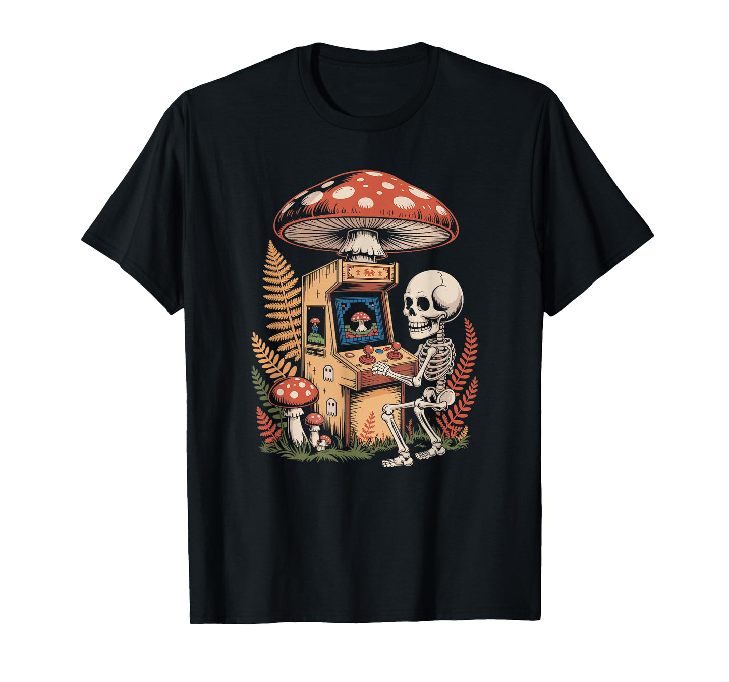 Dark Academia Skeleton Gaming Beneath T-Shirt - Custom Art Print Men Women - T-Shirt, Sweatshirt, Hoodie