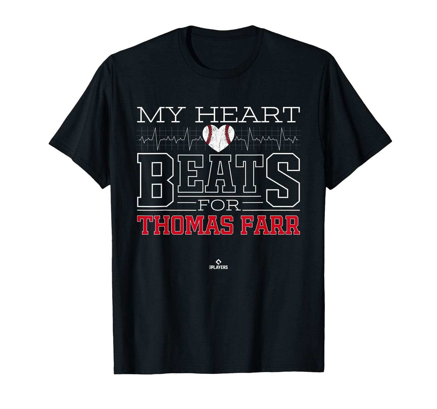 My Heart Beats Thomas Farr Prospect T-Shirt - Minimalist Print for Adults - T-Shirt, Sweatshirt, Hoodie