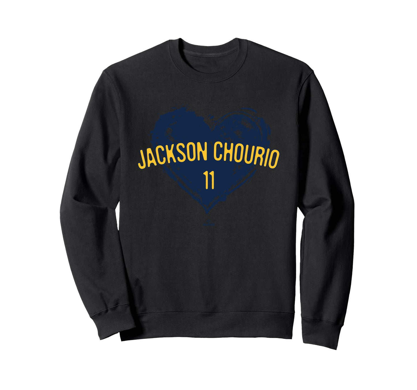 Distressed Heart Jackson Chourio Sweatshirt - Fun Novelty Design Men Women - T-Shirt, Sweatshirt, Hoodie