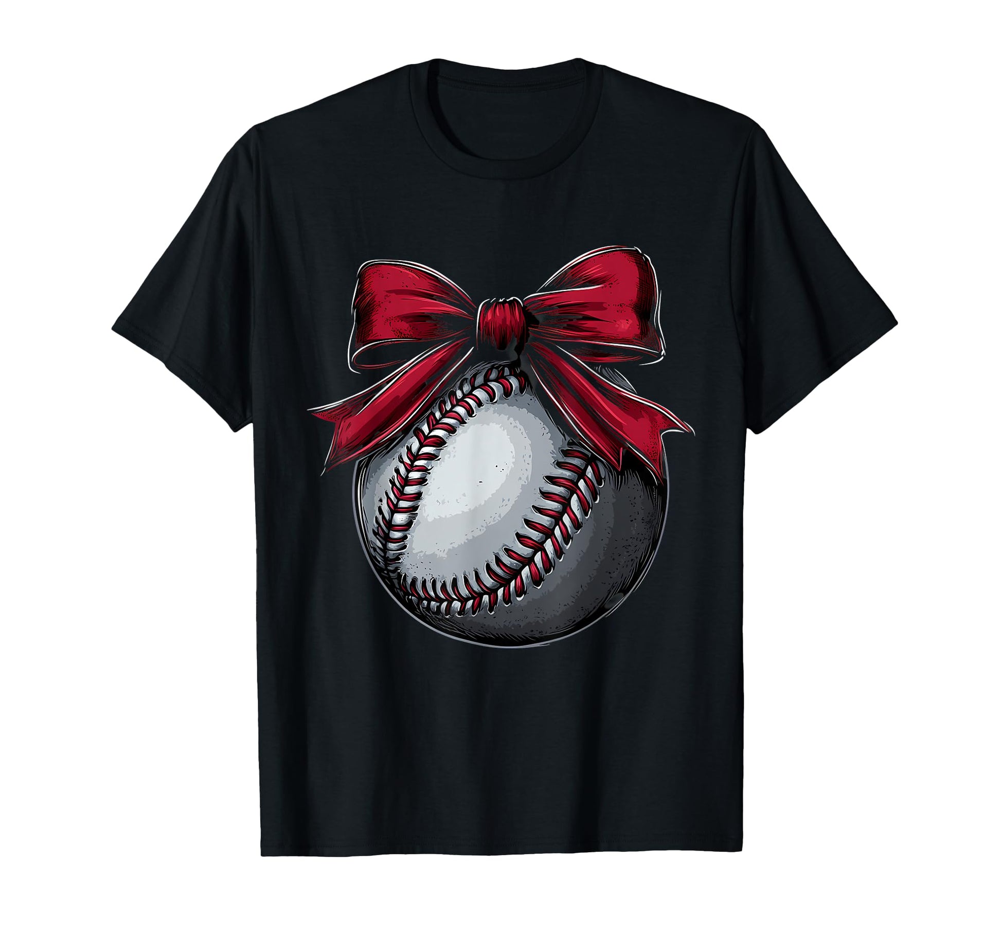 Baseball Coquette Bow Baseball Mom T-Shirt - Novelty Apparel Men Women - T-Shirt, Sweatshirt, Hoodie