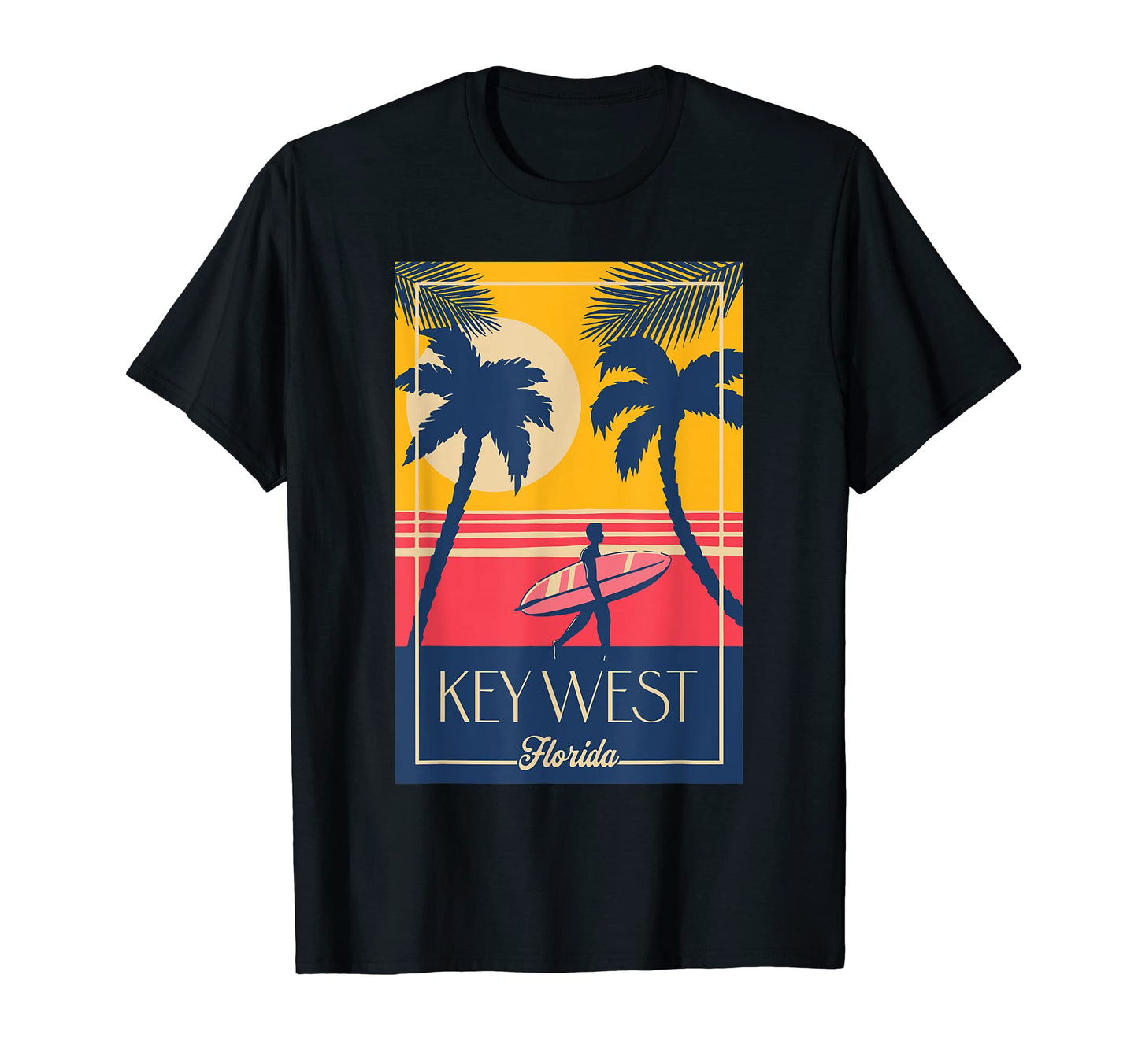 Key West Florida Surfer Beach T-Shirt - Aesthetic Graphic Men Women - T-Shirt, Sweatshirt, Hoodie