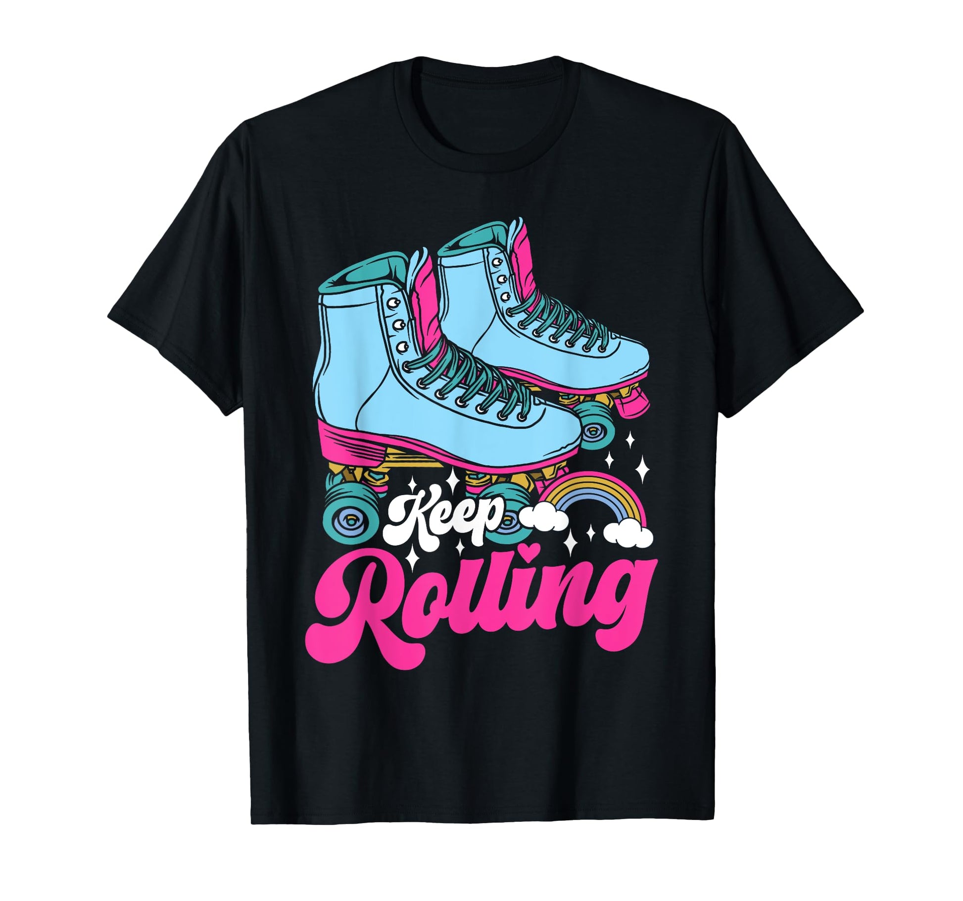 Roller Skating Skate 1970S Keep T-Shirt - Aesthetic Graphic for Adults - T-Shirt, Sweatshirt, Hoodie
