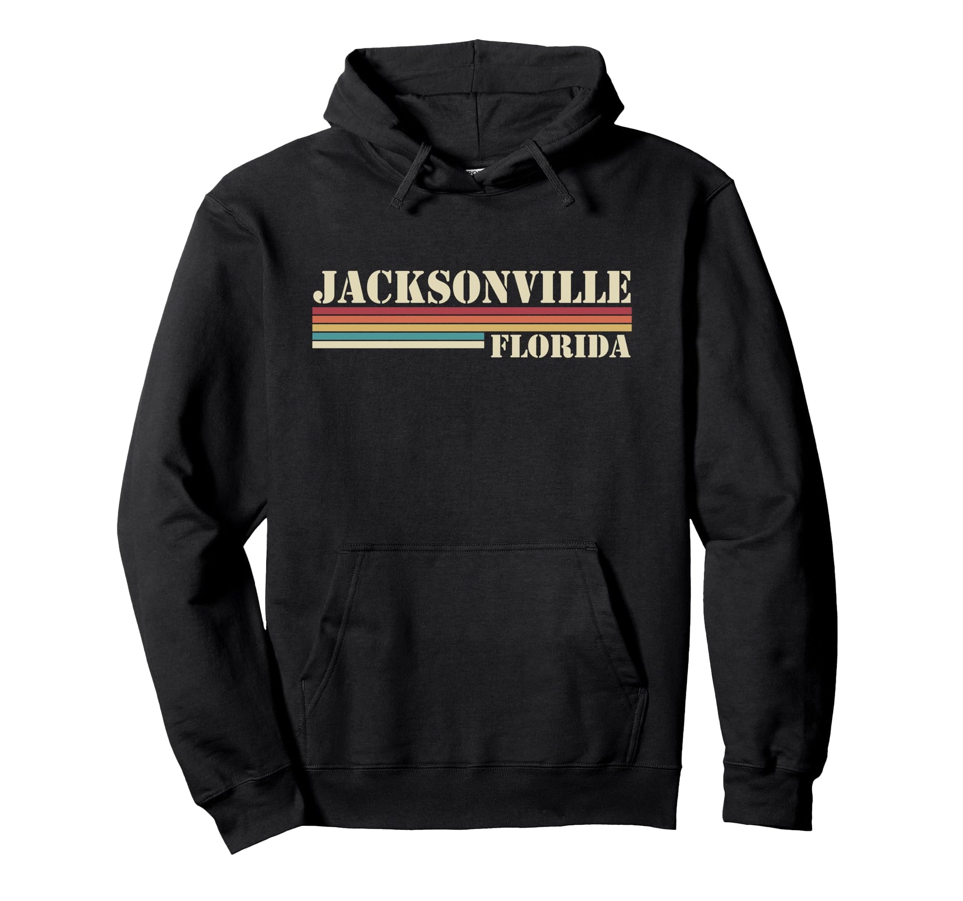 Jacksonville Florida Stripes Hoodie - Novelty Apparel Men Women - T-Shirt, Sweatshirt, Hoodie