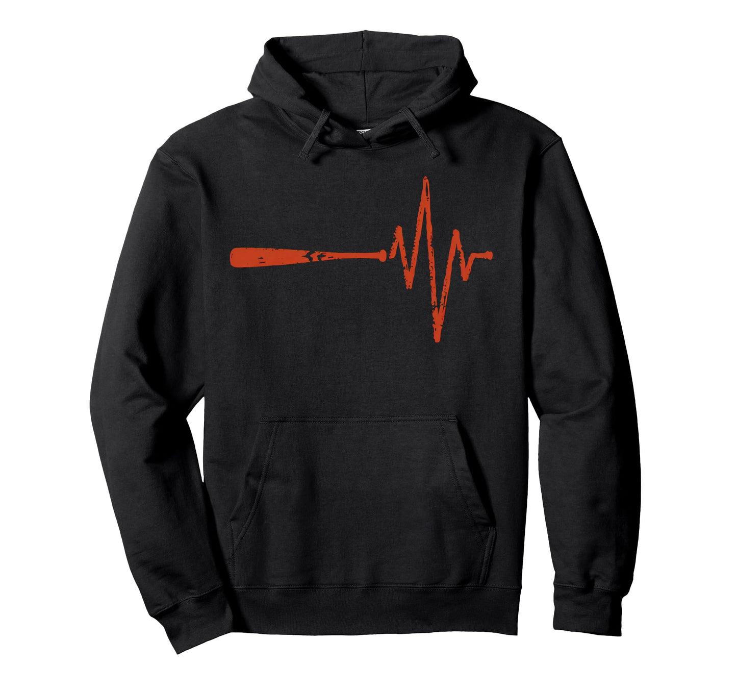 Baseball Heartbeat Baseball Hoodie - Unique Graphic for Adults - T-Shirt, Sweatshirt, Hoodie