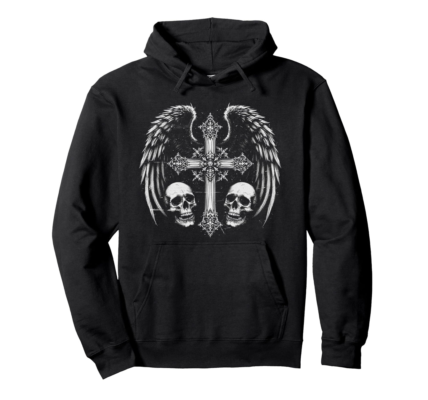 Skull Cross Y2K Goth Alt Grunge Gothic Hoodie - Graphic Print Men Women - T-Shirt, Sweatshirt, Hoodie