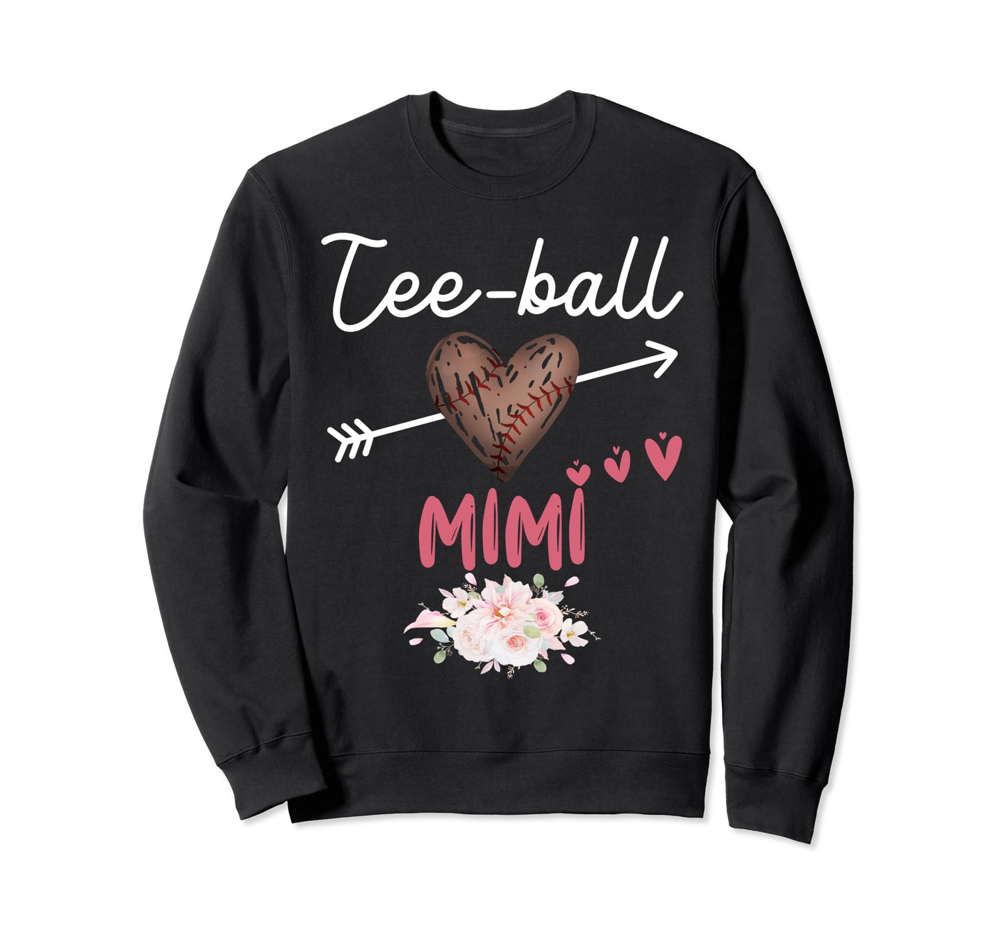 Ball Mimi Heart Baseball Family Sweatshirt - Custom Art Print for Adults - T-Shirt, Sweatshirt, Hoodie