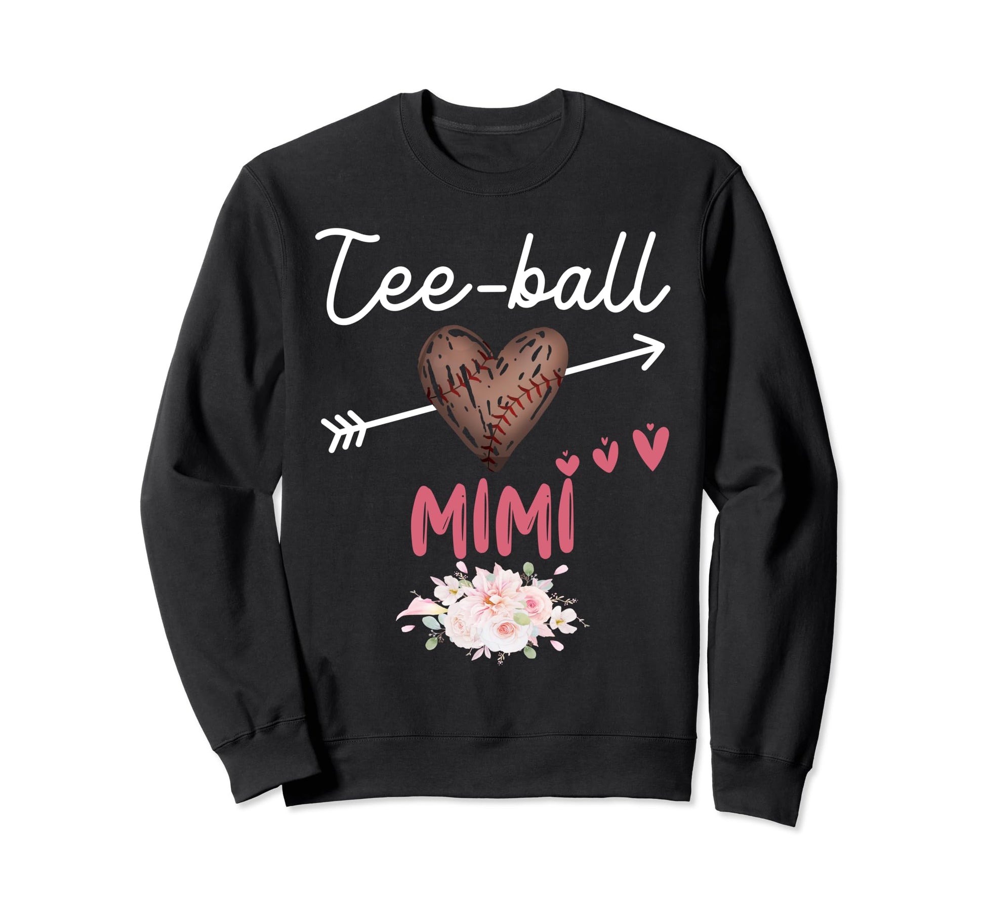 Ball Mimi Heart Baseball Family Sweatshirt - Custom Art Print for Adults - T-Shirt, Sweatshirt, Hoodie