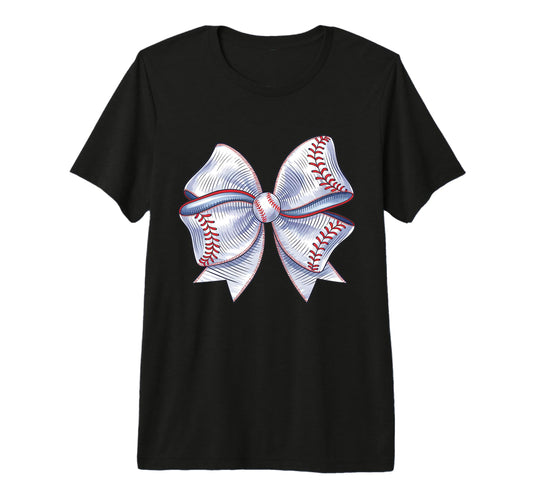 Baseball Coquette Bow Baseball Game Tri T-Shirt - Streetwear Style Unisex - T-Shirt, Sweatshirt, Hoodie