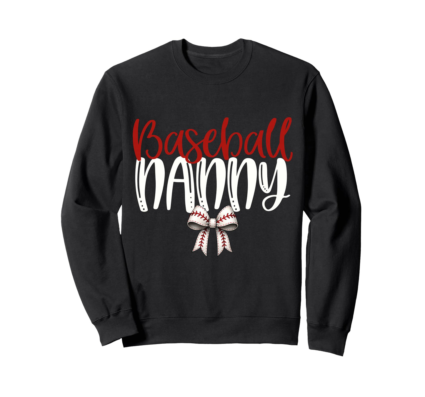 Baseball Nanny Coquette Bow Game Sweatshirt - Streetwear Style for Adults - T-Shirt, Sweatshirt, Hoodie