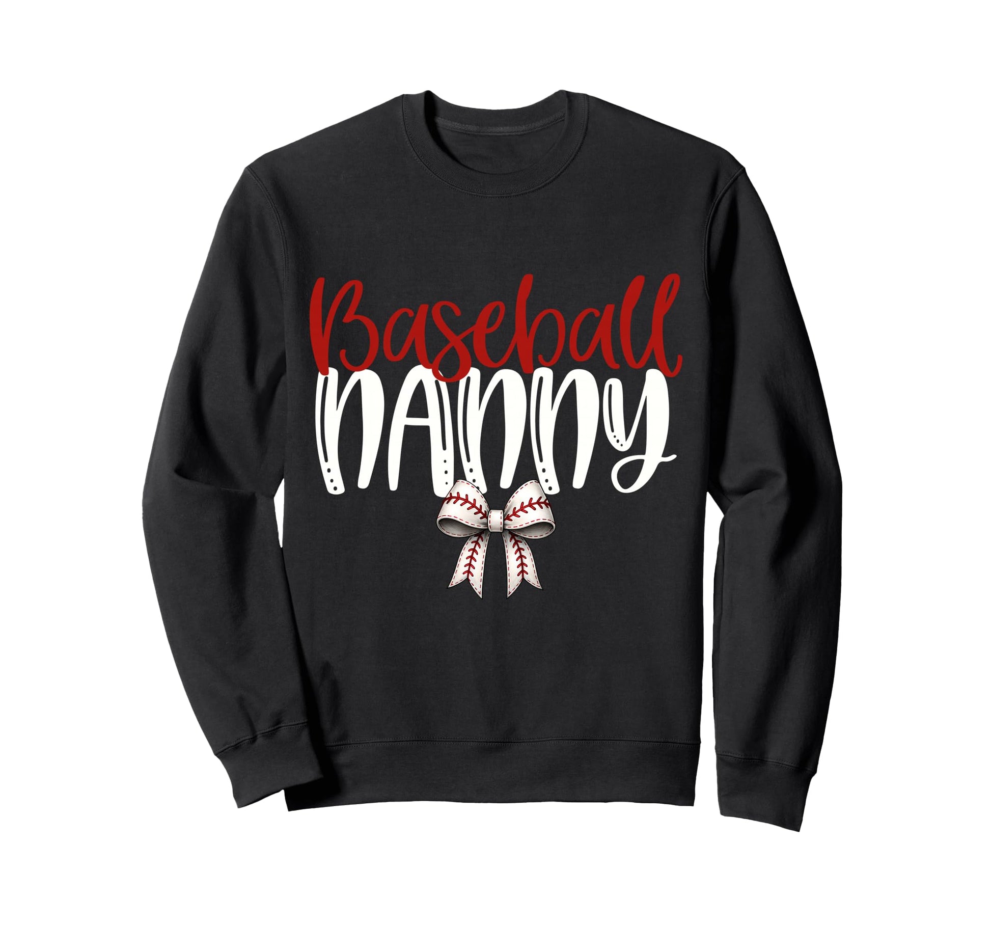 Baseball Nanny Coquette Bow Game Sweatshirt - Streetwear Style for Adults - T-Shirt, Sweatshirt, Hoodie