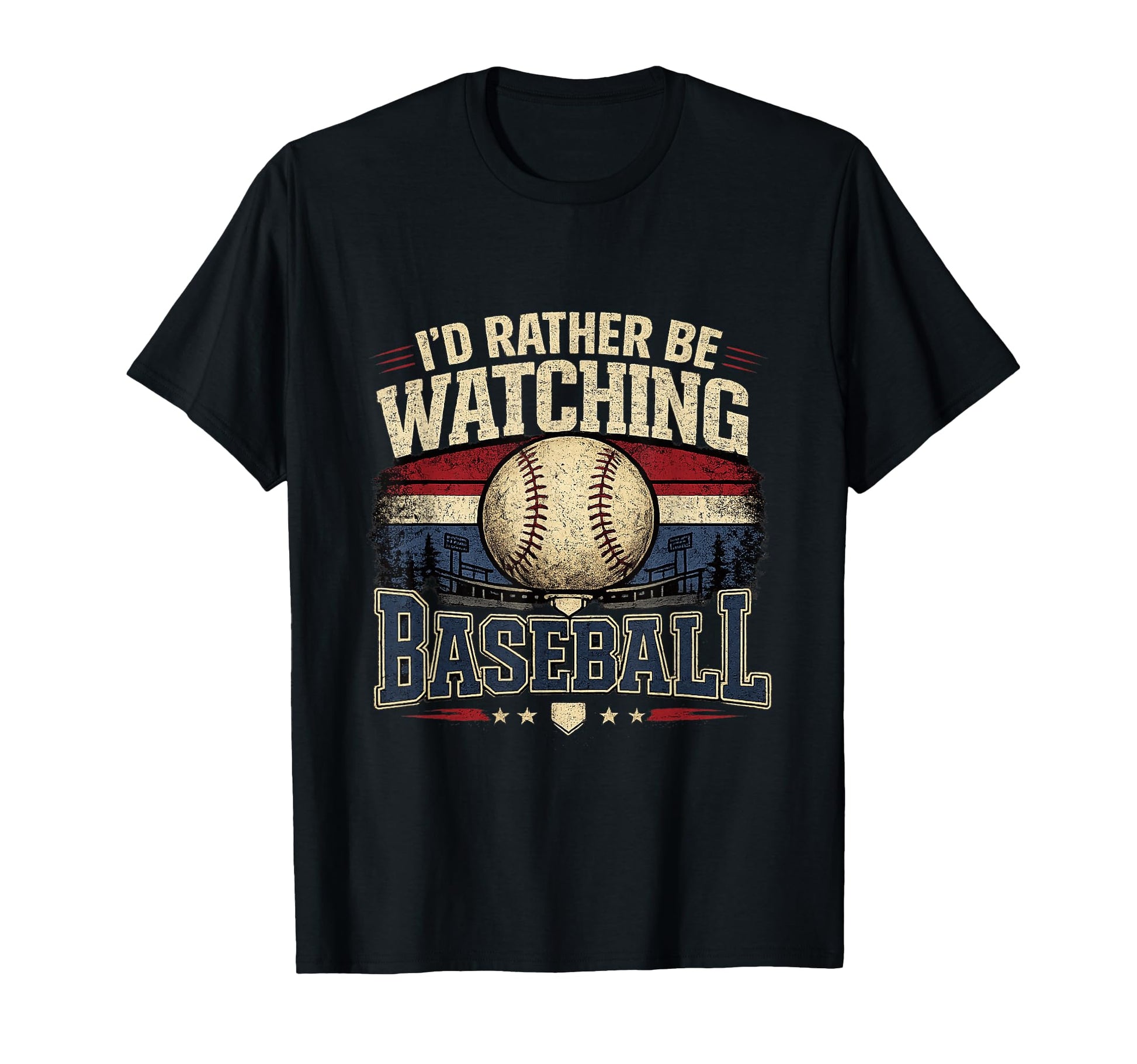 Id Rather Be Watching Baseball T-Shirt - Unique Graphic for Adults - T-Shirt, Sweatshirt, Hoodie
