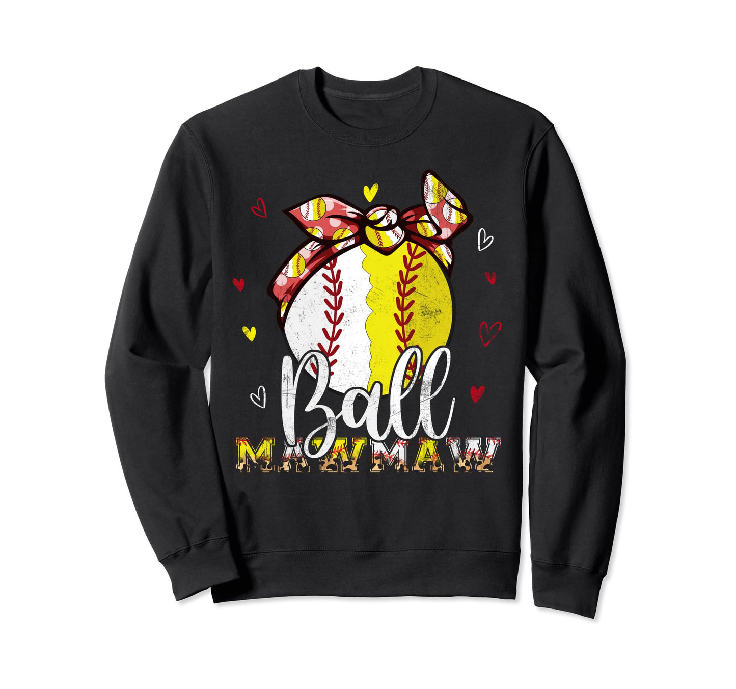 Softball Baseball Ball Mawmaw Bandana Sweatshirt - Trendy Graphic Unisex - T-Shirt, Sweatshirt, Hoodie