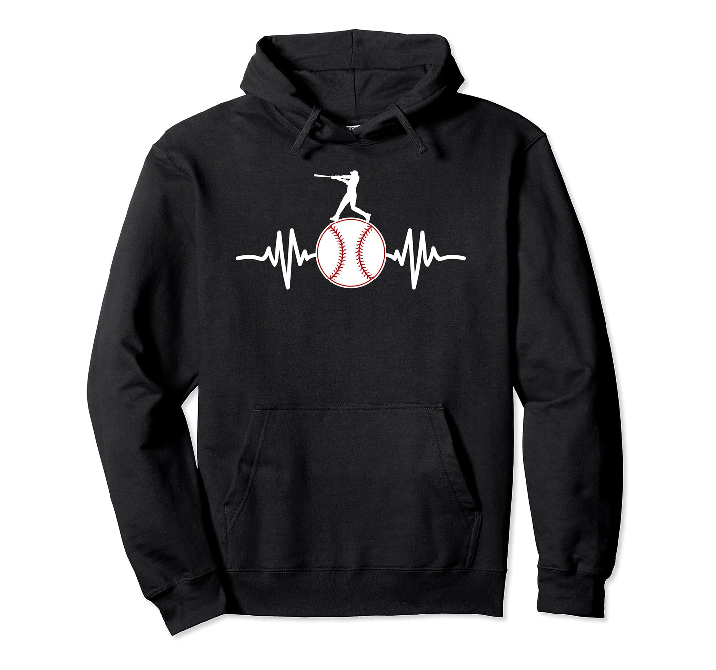 Baseball Heartbeat Baseball Coach Hoodie - Custom Art Print Unisex - T-Shirt, Sweatshirt, Hoodie