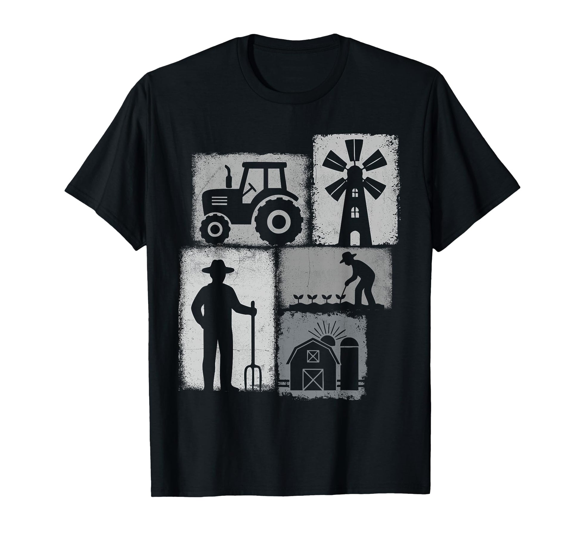 Farmer Collage Farming Rancher Cowboy T-Shirt - Streetwear Style Men Women - T-Shirt, Sweatshirt, Hoodie