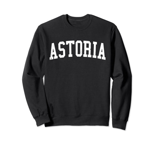 Astoria Or Distressed White Sweatshirt - Aesthetic Graphic Men Women - T-Shirt, Sweatshirt, Hoodie