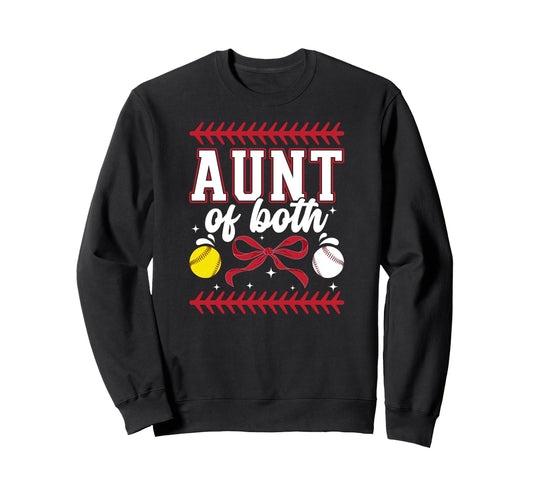 Aunt Both Coquette Baseball Sweatshirt - Fun Novelty Design Men Women - T-Shirt, Sweatshirt, Hoodie