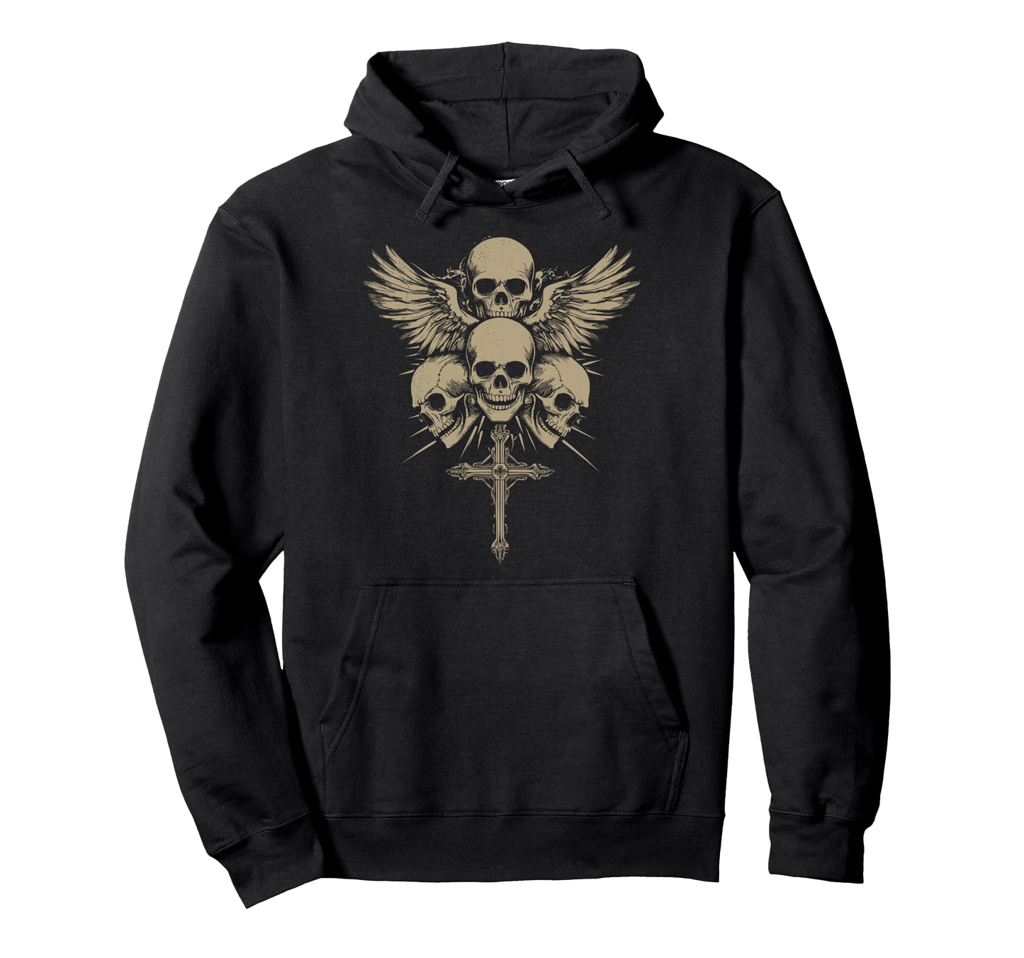 Skull Cross Y2K Grunge Aesthetic Alt Hoodie - Fun Novelty Design Unisex - T-Shirt, Sweatshirt, Hoodie