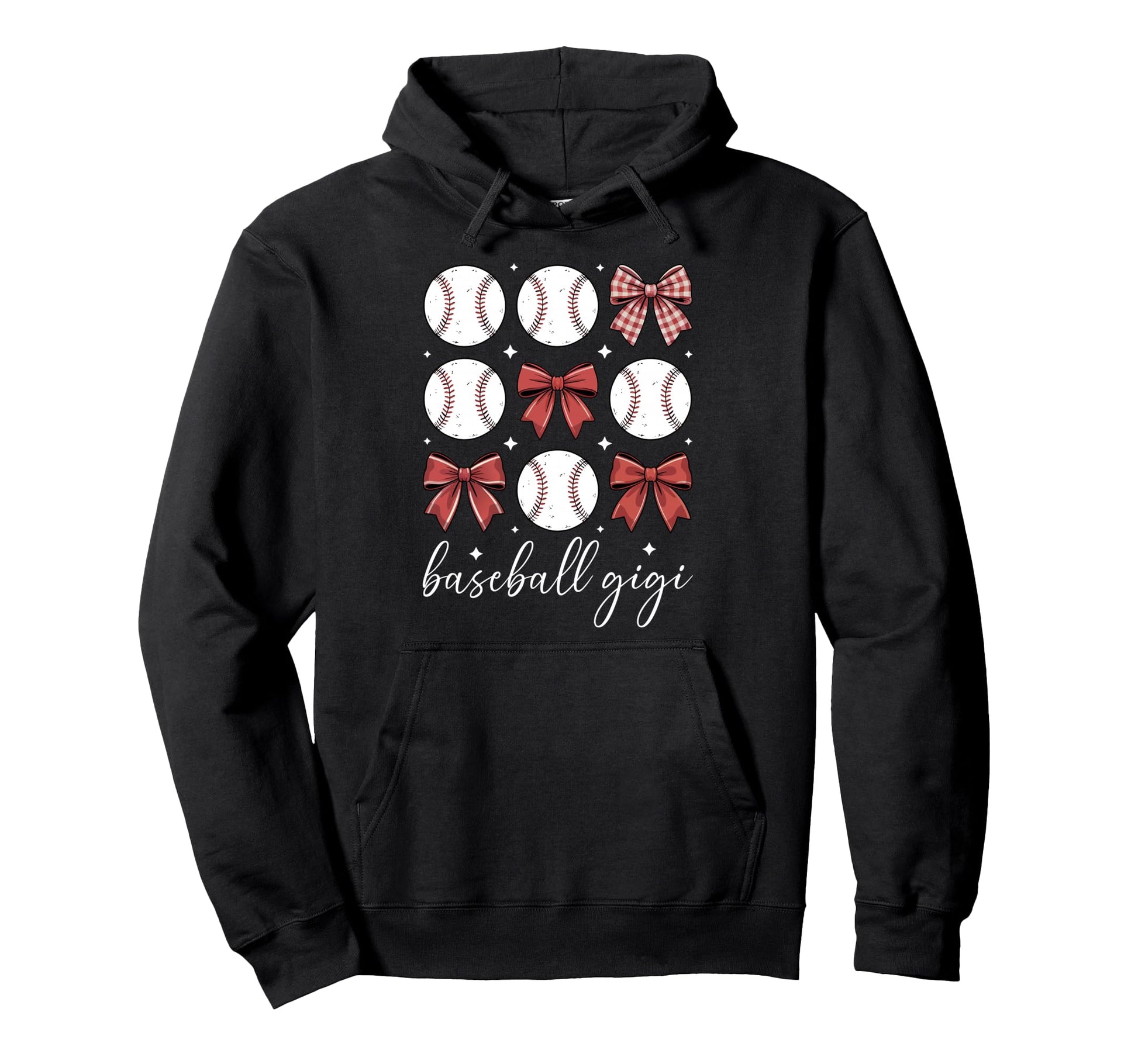 Baseball Gigi Grandma Bow Gigi Hoodie - Custom Art Print for Adults - T-Shirt, Sweatshirt, Hoodie