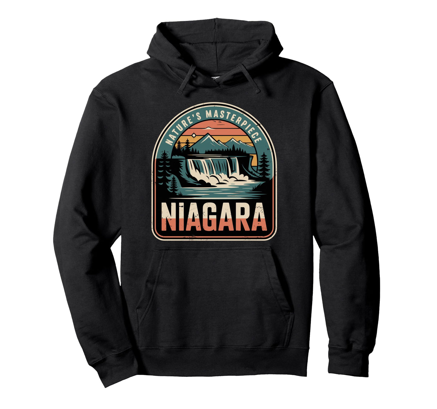 Natures Masterpiece Niagara National Hoodie - Minimalist Print for Adults - T-Shirt, Sweatshirt, Hoodie