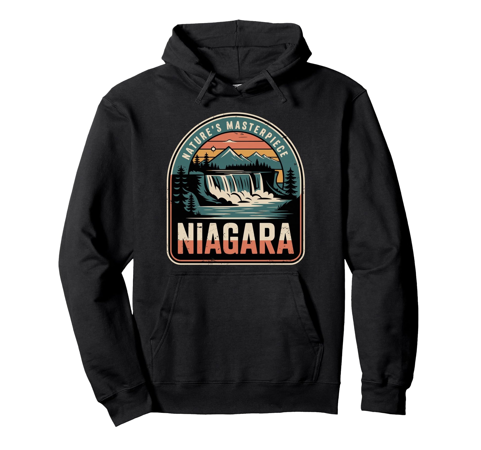 Natures Masterpiece Niagara National Hoodie - Minimalist Print for Adults - T-Shirt, Sweatshirt, Hoodie