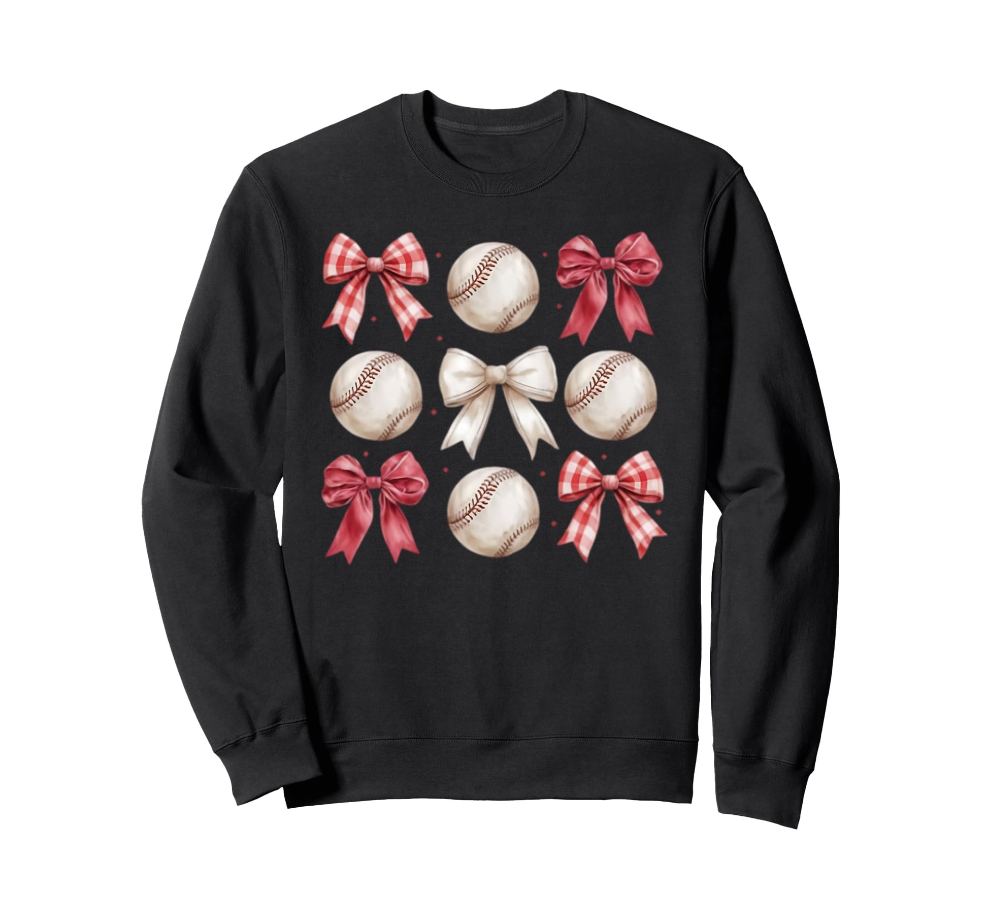 Baseball Coquette Bow Mom Sister Sweatshirt - Aesthetic Graphic for Adults - T-Shirt, Sweatshirt, Hoodie
