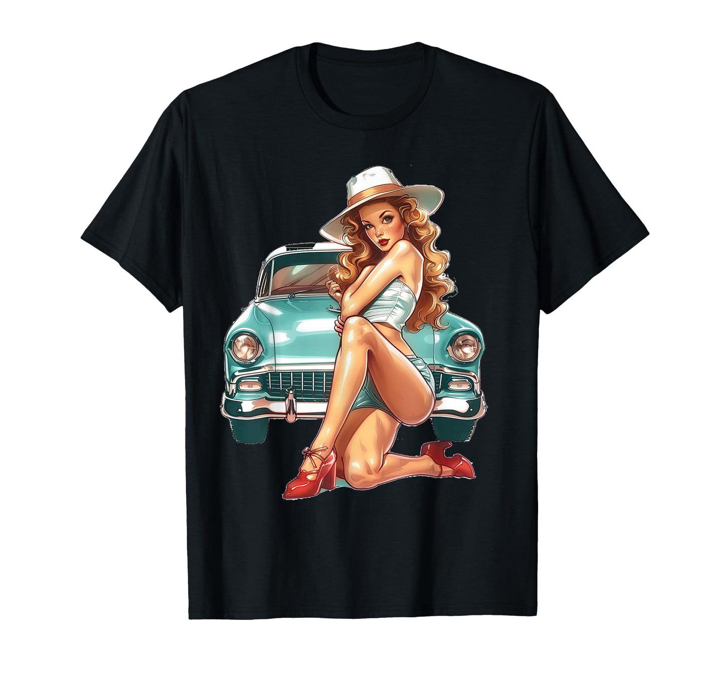 Pinup Pin Up Small Black T-Shirt - Casual Everyday Wear Unisex - T-Shirt, Sweatshirt, Hoodie