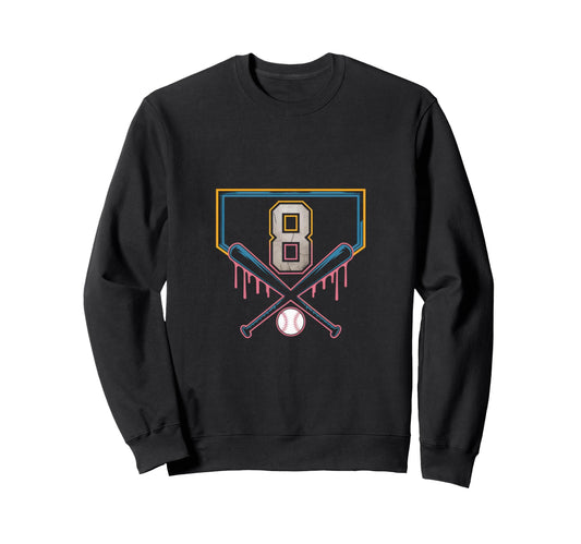 Baseball Home Ice Cream 8Th Sweatshirt - Unique Graphic for Adults - T-Shirt, Sweatshirt, Hoodie