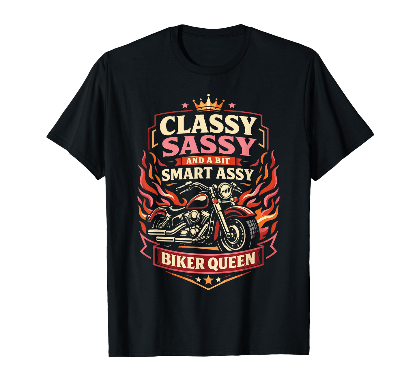 Motorcycle Biker Classy Sassy And T-Shirt - Graphic Print Unisex - T-Shirt, Sweatshirt, Hoodie