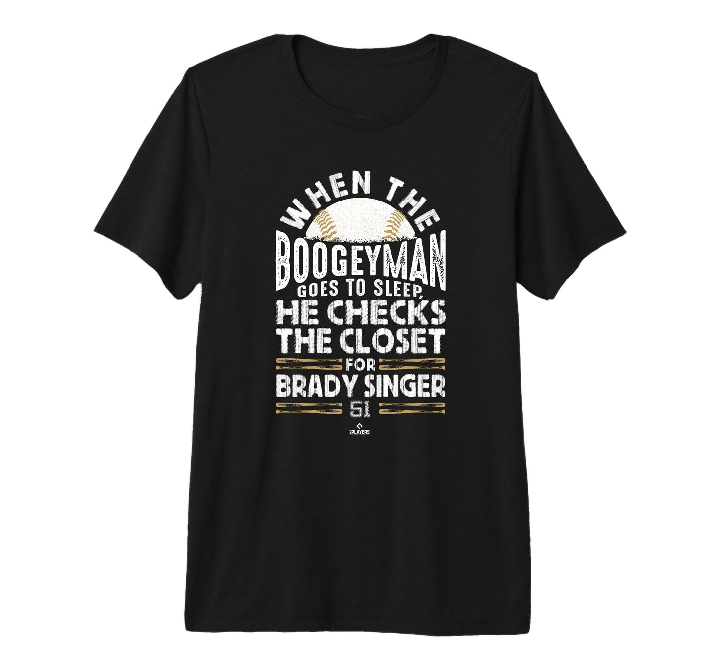 Boogeyman Checks Closet Brady Singer T-Shirt - Minimalist Print for Adults - T-Shirt, Sweatshirt, Hoodie