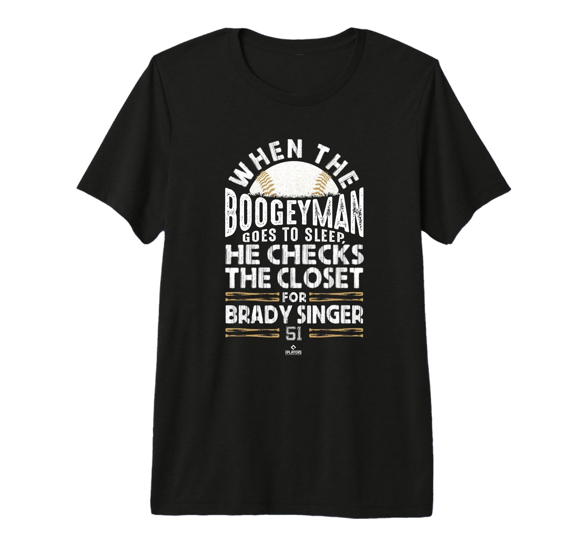 Boogeyman Checks Closet Brady Singer T-Shirt - Minimalist Print for Adults - T-Shirt, Sweatshirt, Hoodie