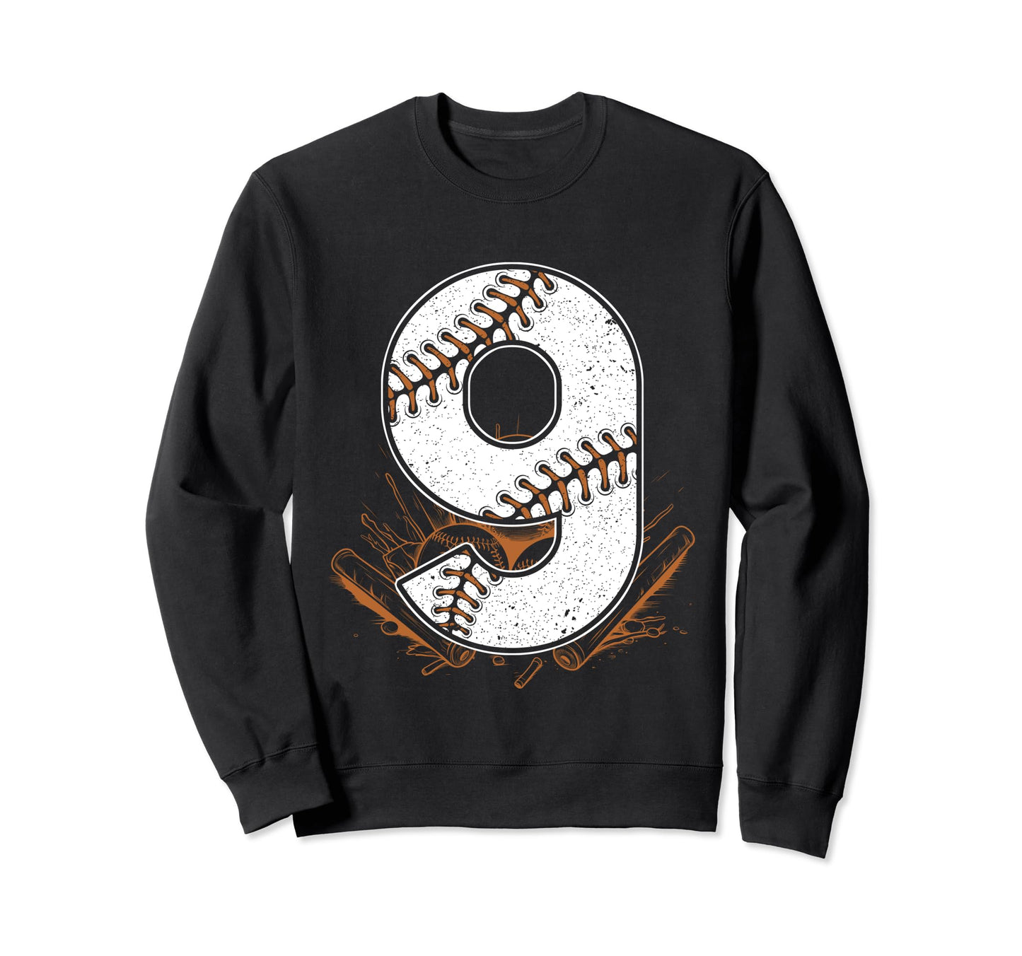 Baseball Birthday 9Th Birthday Party Sweatshirt - Unique Graphic Unisex - T-Shirt, Sweatshirt, Hoodie