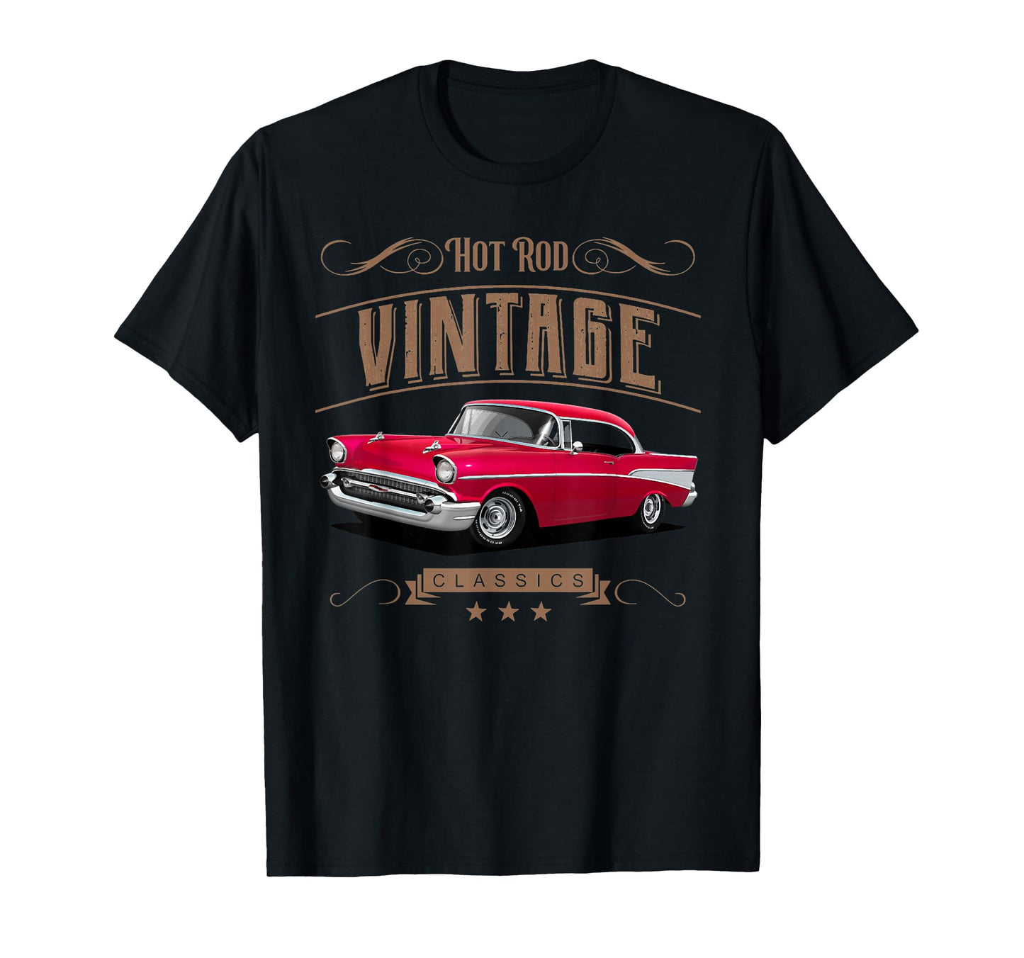 1957 Bel Air Car Old School Hot Rod T-Shirt - Fun Novelty Design for Adults - T-Shirt, Sweatshirt, Hoodie