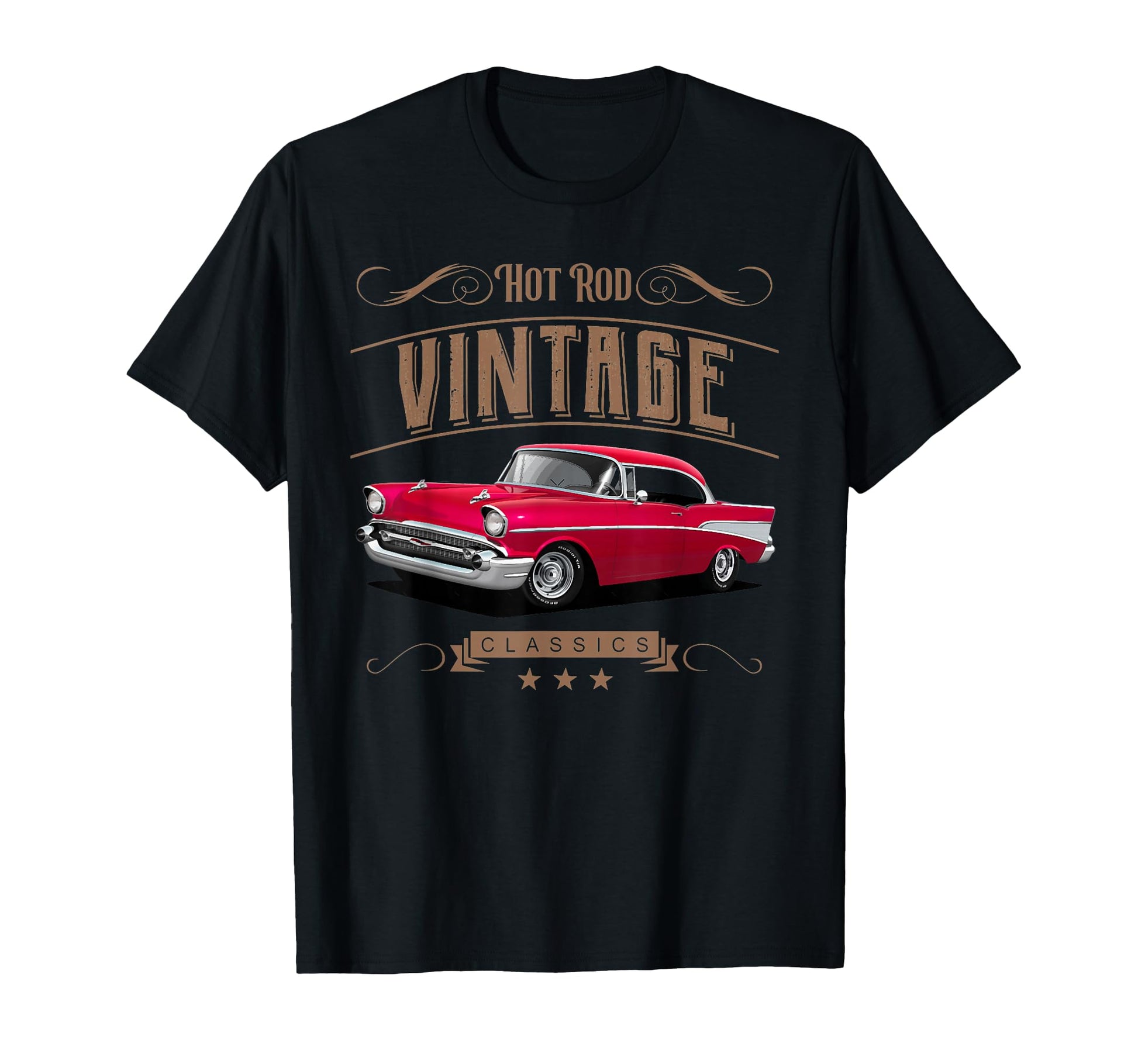 1957 Bel Air Car Old School Hot Rod T-Shirt - Fun Novelty Design for Adults - T-Shirt, Sweatshirt, Hoodie