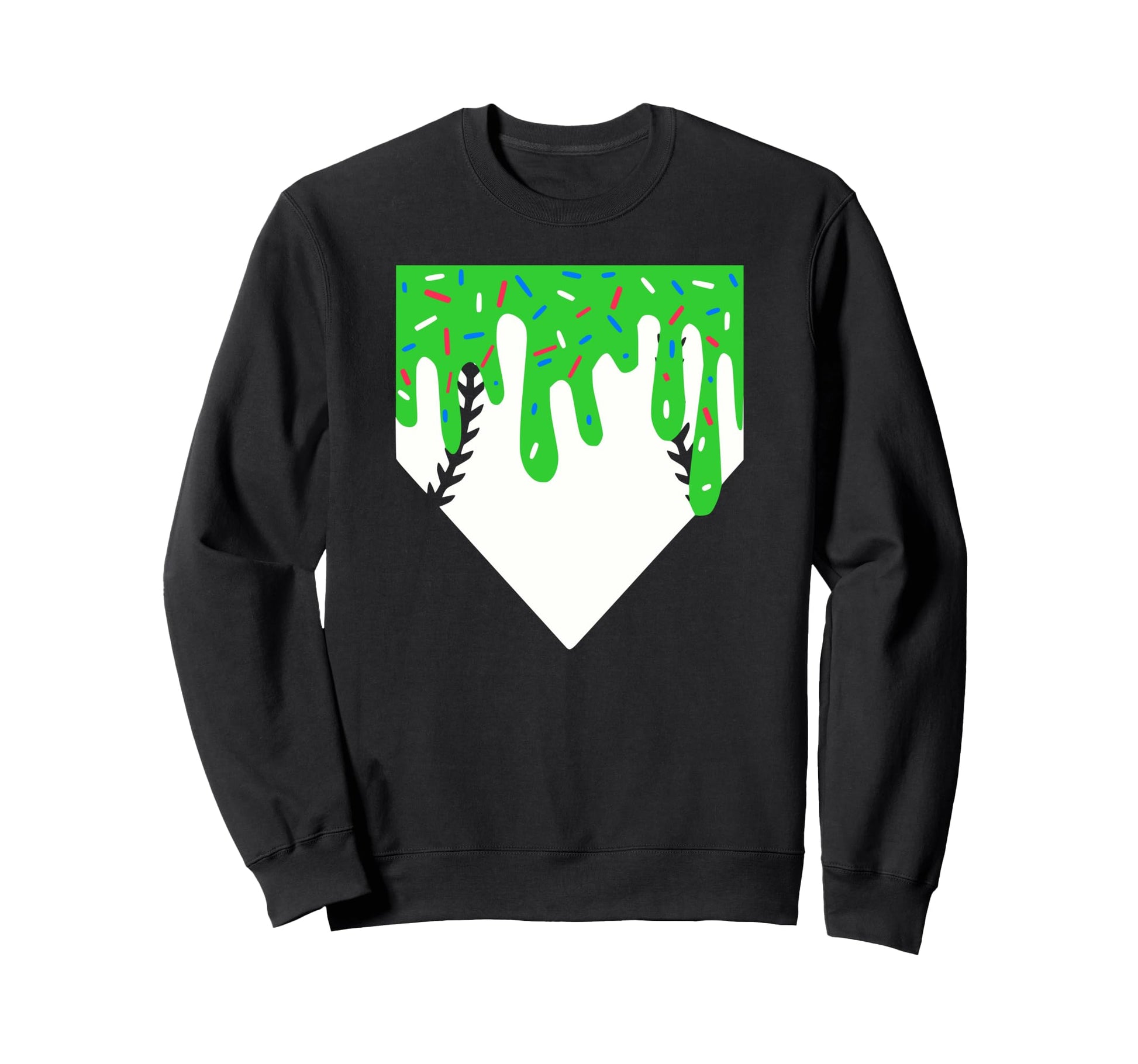 Funny Baseball Home Plate Ice Cream Sweatshirt - Unique Graphic for Adults - T-Shirt, Sweatshirt, Hoodie