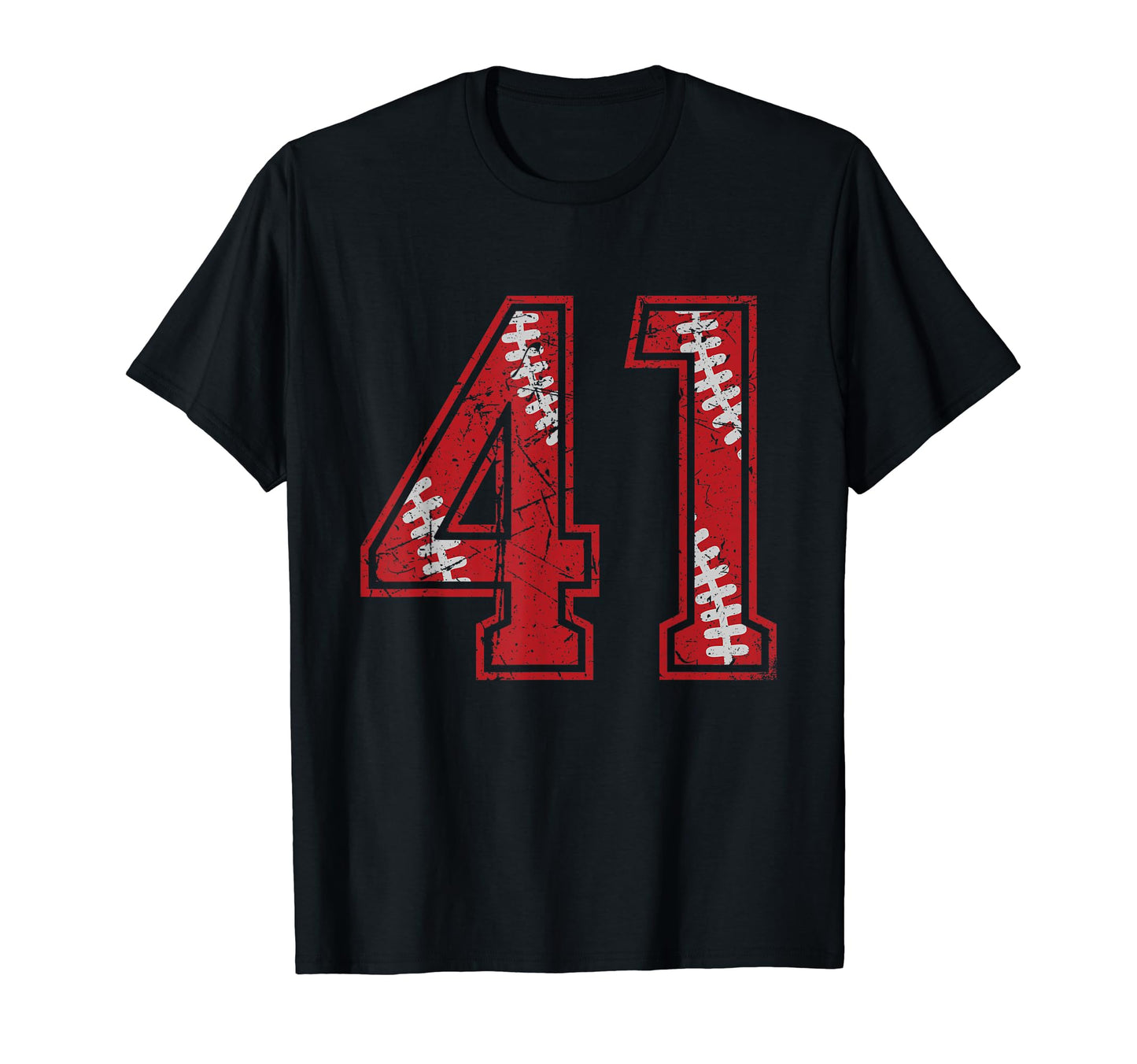 Number 41 Distressed Baseball Jersey T-Shirt - Trendy Graphic for Adults - T-Shirt, Sweatshirt, Hoodie