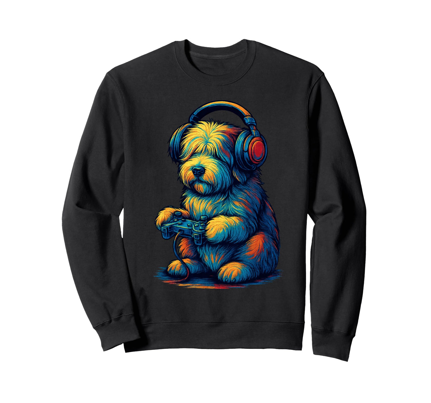 Old English Sheepdog Gamer Gaming Sweatshirt - Streetwear Style Men Women - T-Shirt, Sweatshirt, Hoodie