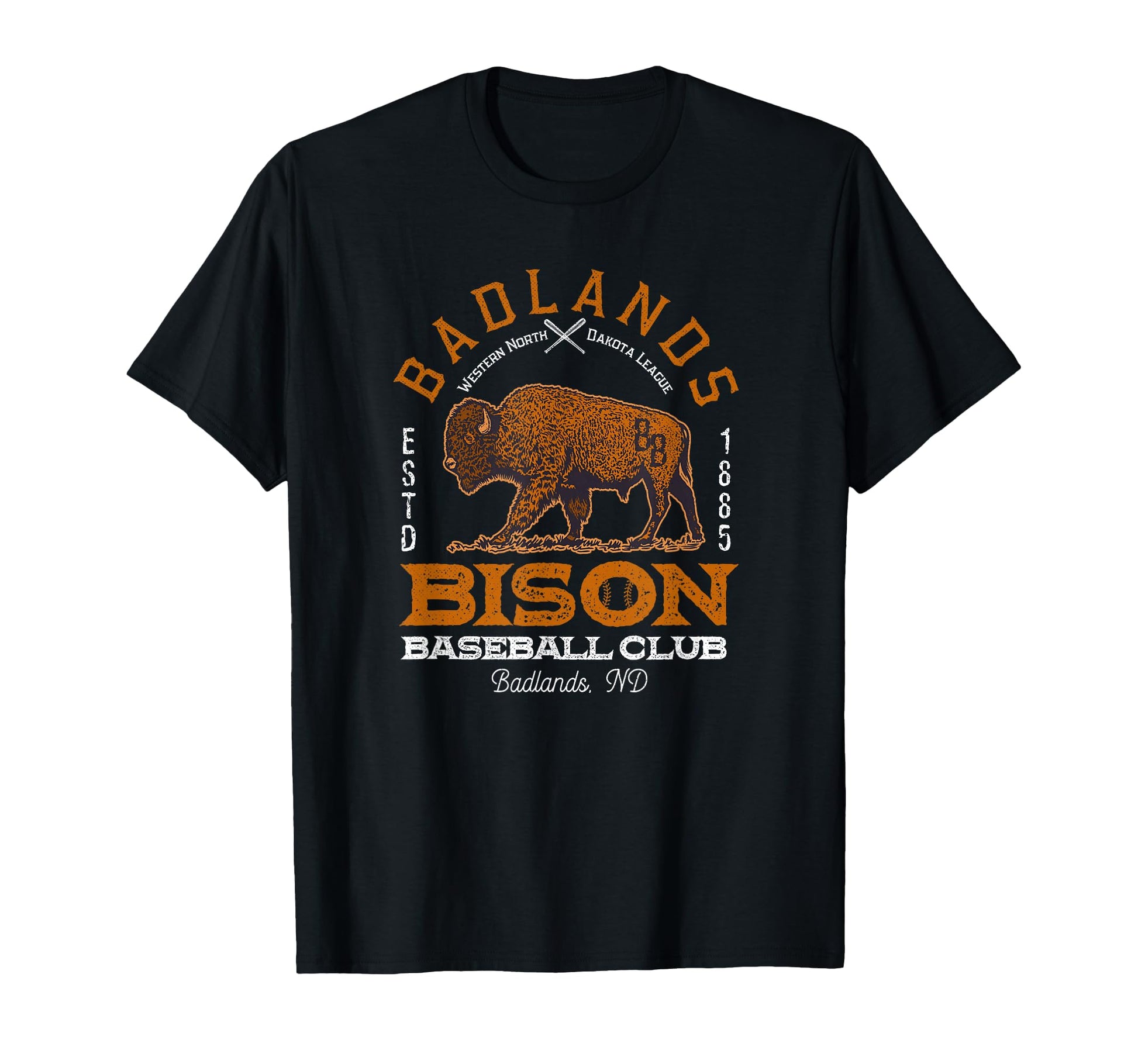 American Bison Baseball Minor League T-Shirt - Fun Novelty Design Unisex - T-Shirt, Sweatshirt, Hoodie