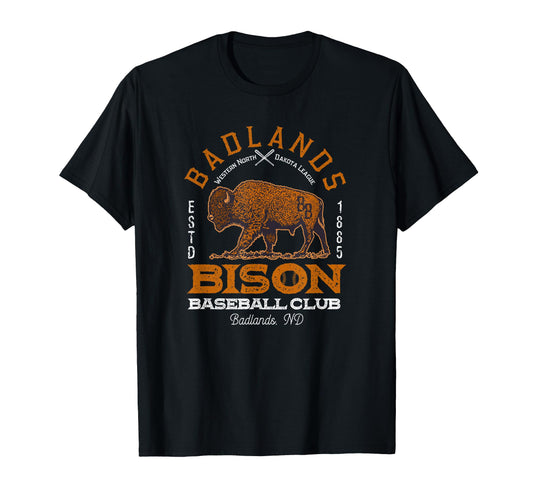 American Bison Baseball Minor League T-Shirt - Fun Novelty Design Unisex - T-Shirt, Sweatshirt, Hoodie