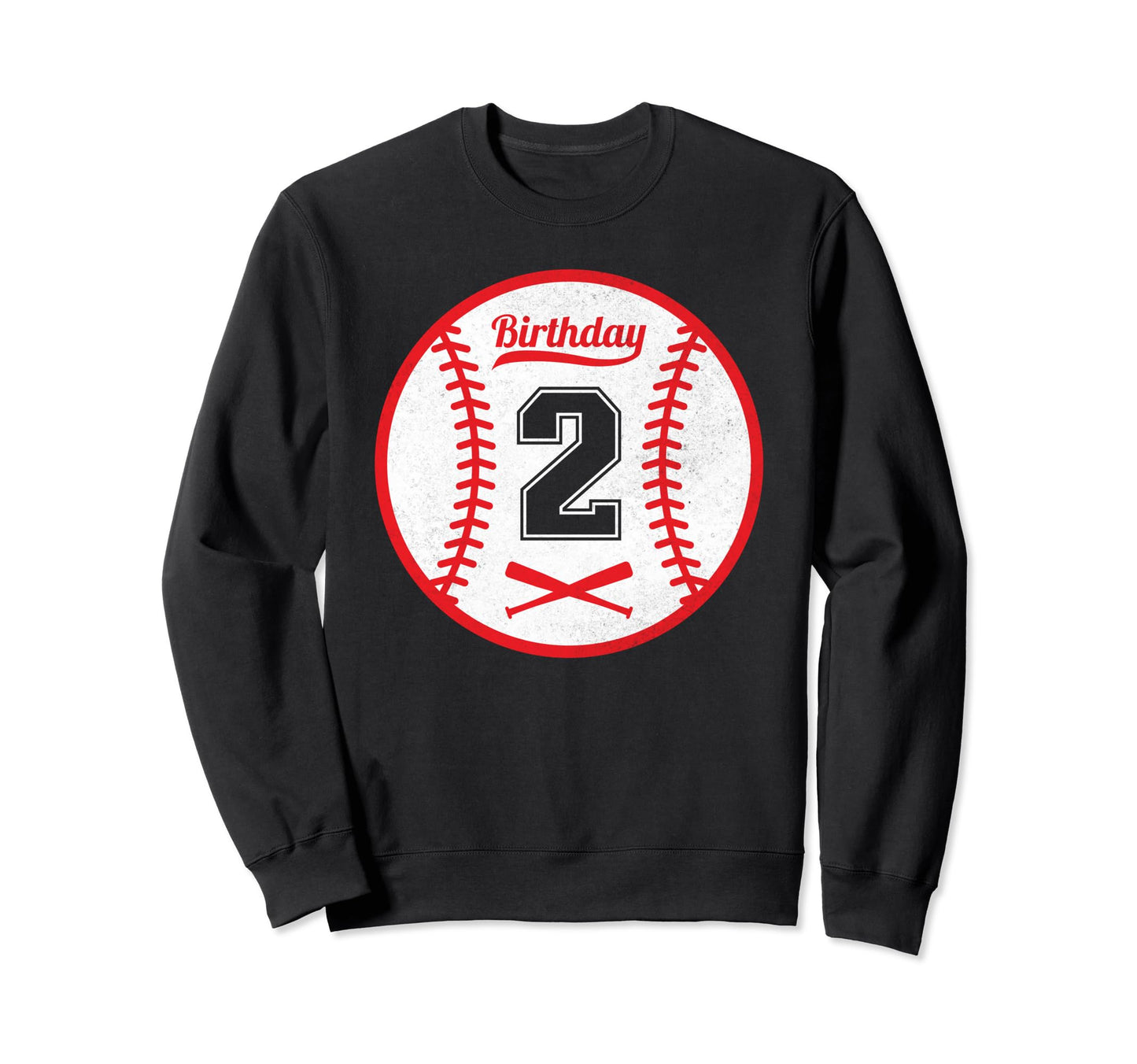 Baseball 2 Number 2Nd Birthday 2 Sweatshirt - Minimalist Print Men Women - T-Shirt, Sweatshirt, Hoodie