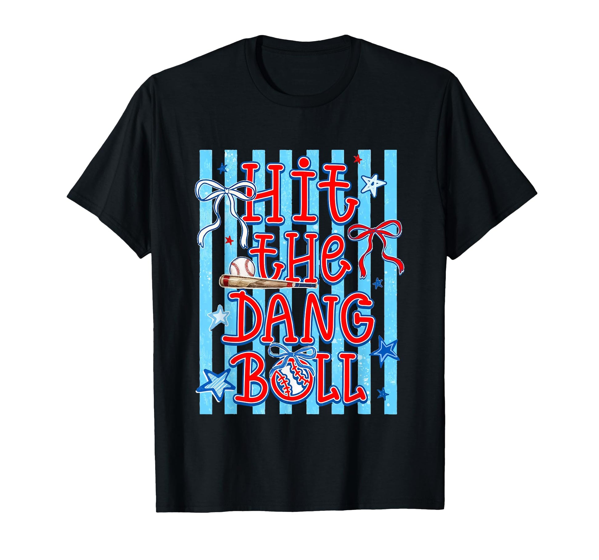 Coquette Bow Game Day Baseball Mama Hit T-Shirt - Novelty Apparel Unisex - T-Shirt, Sweatshirt, Hoodie