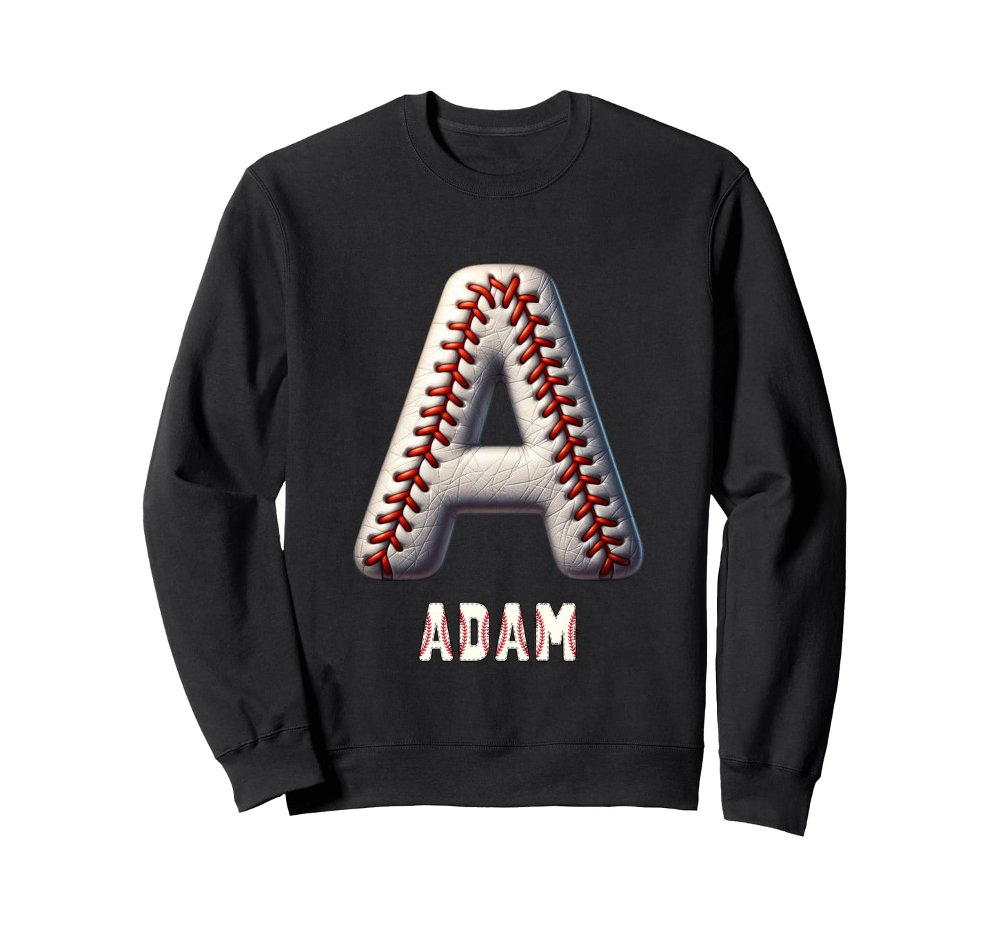 Baseball Home Run Adam Initial Sweatshirt - Fun Novelty Design Unisex - T-Shirt, Sweatshirt, Hoodie