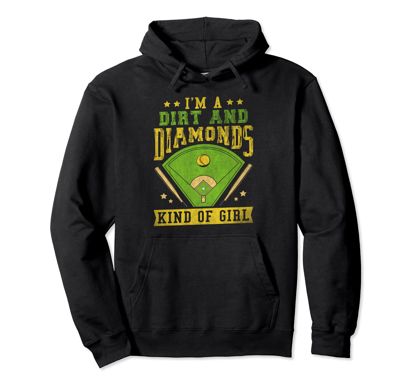 Im Dirt And Diamond Kind Softball Hoodie - Streetwear Style Unisex - T-Shirt, Sweatshirt, Hoodie