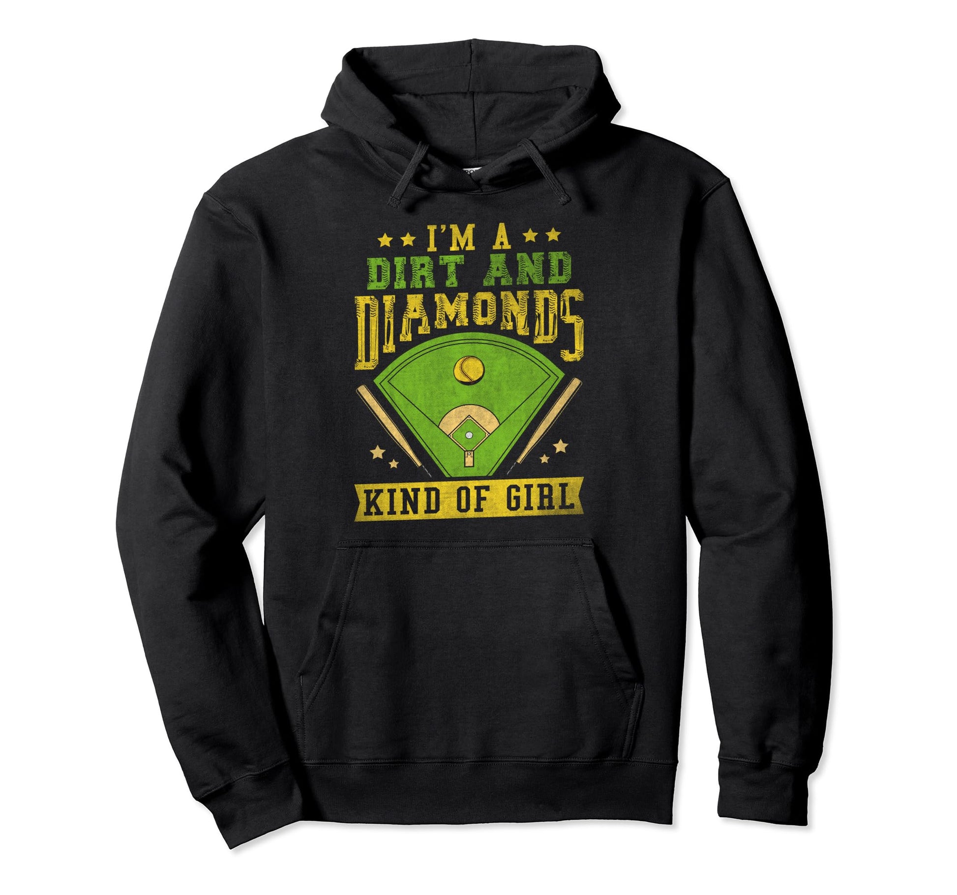 Im Dirt And Diamond Kind Softball Hoodie - Streetwear Style Unisex - T-Shirt, Sweatshirt, Hoodie