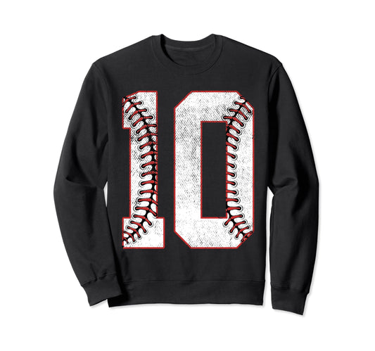 10Th Birthday Party Ten 10 Year Old Sweatshirt - Minimalist Print Unisex - T-Shirt, Sweatshirt, Hoodie
