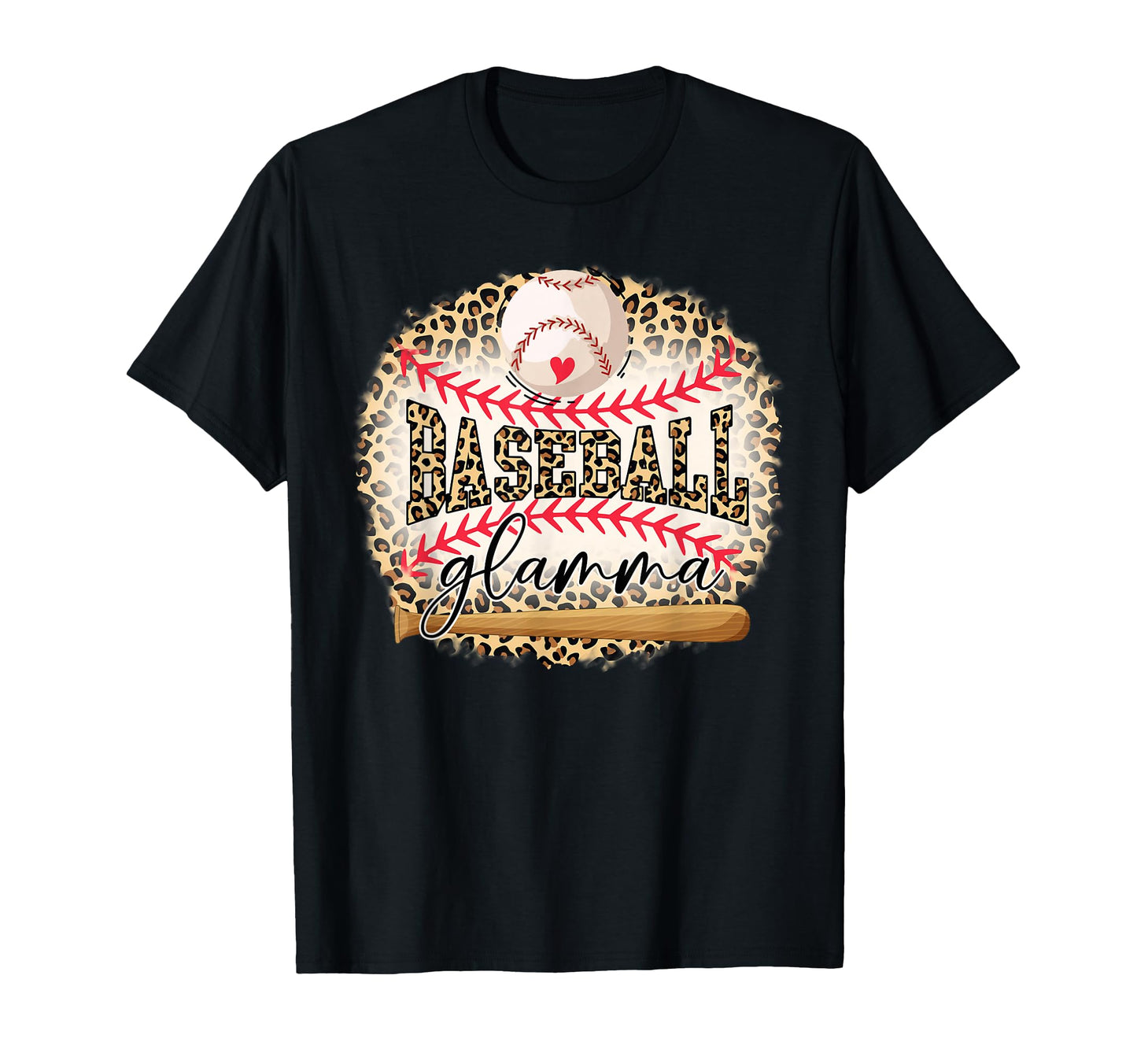 Baseball Glamma Funny Leopard Baseball T-Shirt - Graphic Print Unisex - T-Shirt, Sweatshirt, Hoodie