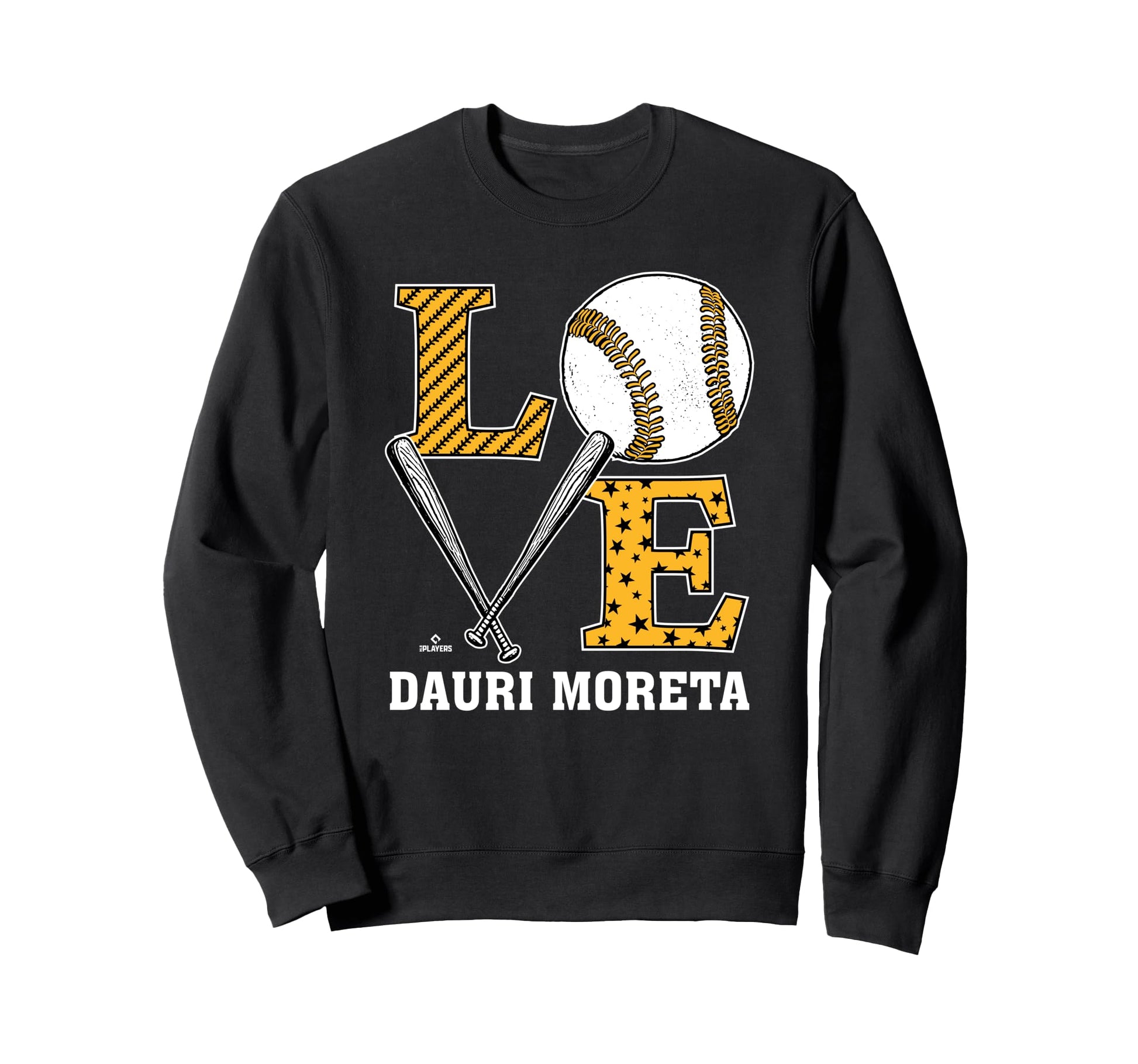 Distressed Baseball Love Dauri Sweatshirt - Fun Novelty Design for Adults - T-Shirt, Sweatshirt, Hoodie