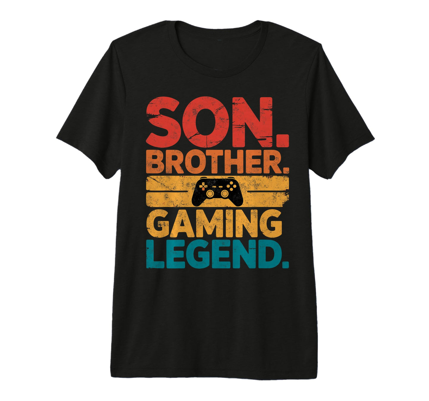 Son Brother Gamer Legend Video Game T-Shirt - Minimalist Print for Adults - T-Shirt, Sweatshirt, Hoodie