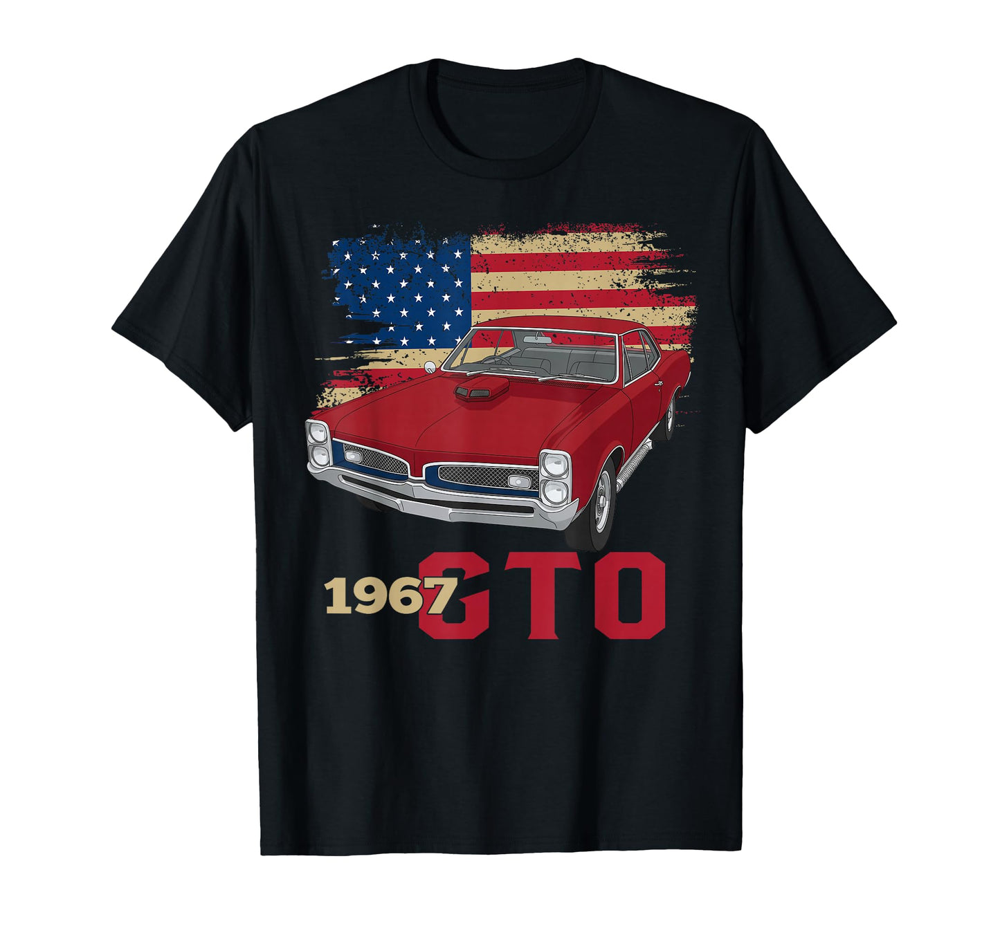 67 1967 Gto Silhouette Muscle Car T-Shirt - Minimalist Print Men Women - T-Shirt, Sweatshirt, Hoodie