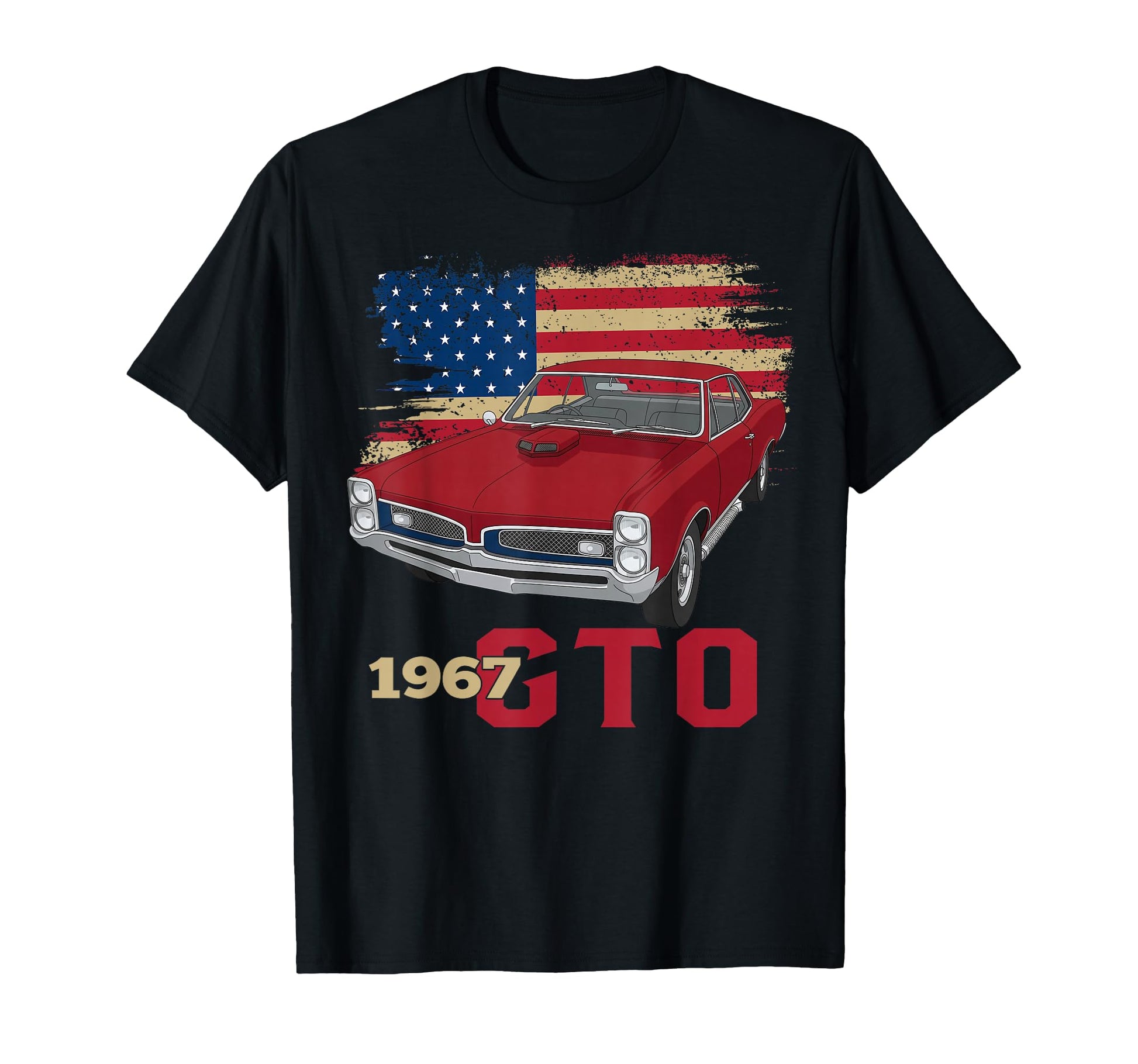 67 1967 Gto Silhouette Muscle Car T-Shirt - Minimalist Print Men Women - T-Shirt, Sweatshirt, Hoodie
