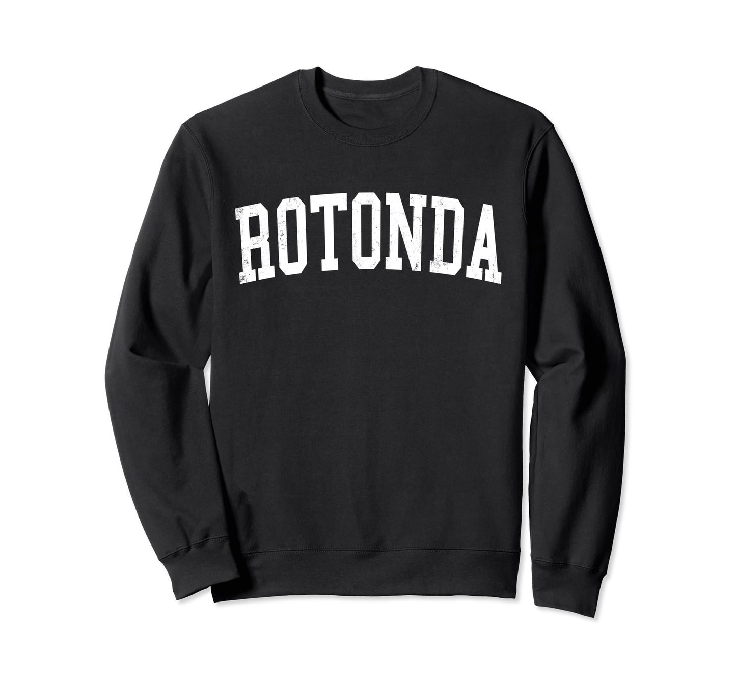 Rotonda Fl Distressed White Varsity Sweatshirt - Fun Novelty Design Unisex - T-Shirt, Sweatshirt, Hoodie